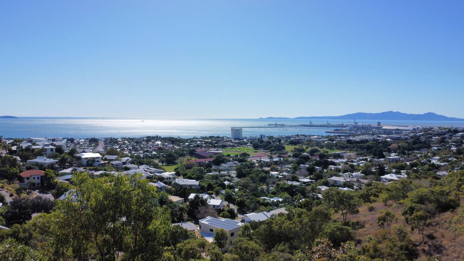 Townsville and Cleveland Bay from Castle Hill Estate