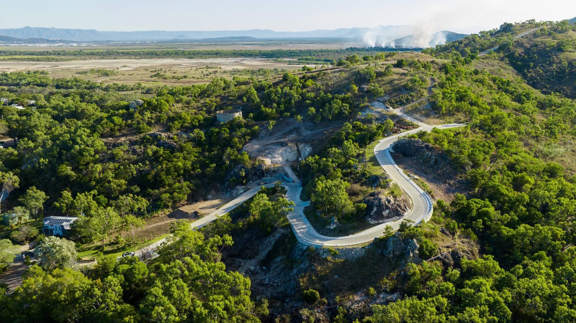Aerial of the estate road